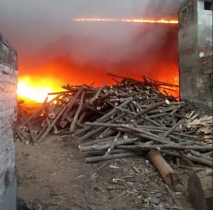 fire in plywood factory company